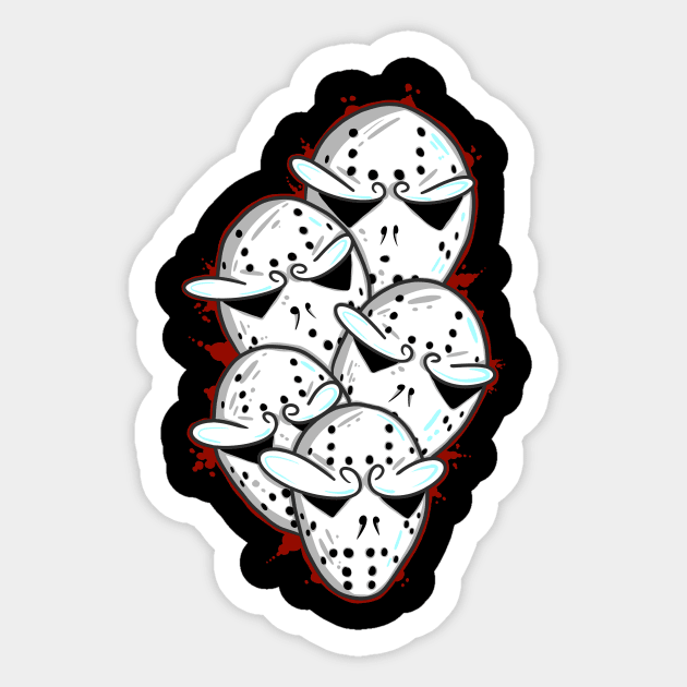 Jason Voorhees doodle Sticker by Kakescribble